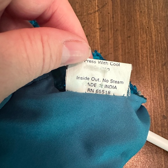 Stenay vintage blue sequin dress. Size 4, 100% silk with polyester lining. - Picture 8 of 16